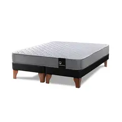 LATAM HOME - Cama Europea 2 Plazas Zen Best 150x200 Cm Pu Negro
