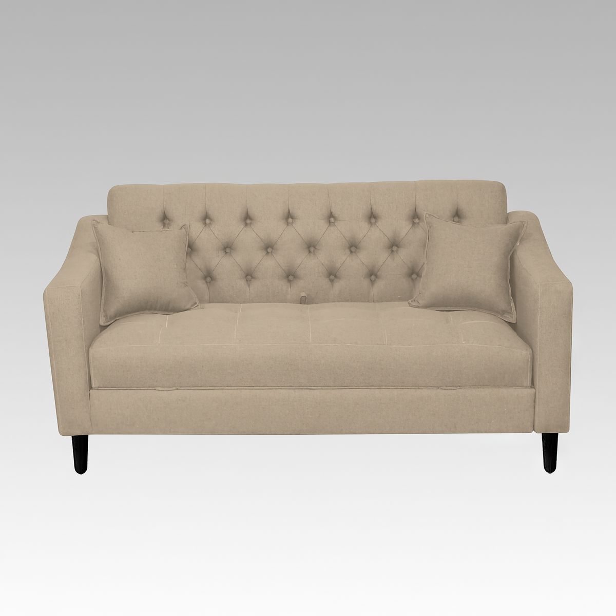 GENERICO - Sofá Baúl Capitoné 2 Cuerpos Wrexham - Beige