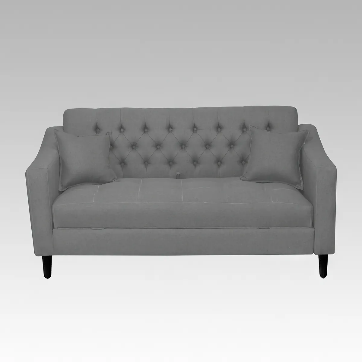 GENERICO - Sofá Baúl Capitoné 2 Cuerpos Wrexham - Gris