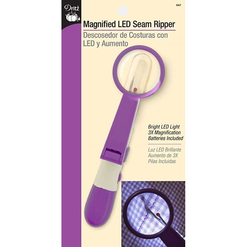 PRYM - Descosedor Lupa Con Luzled Especial Tejido Oscuro Dritz Prym