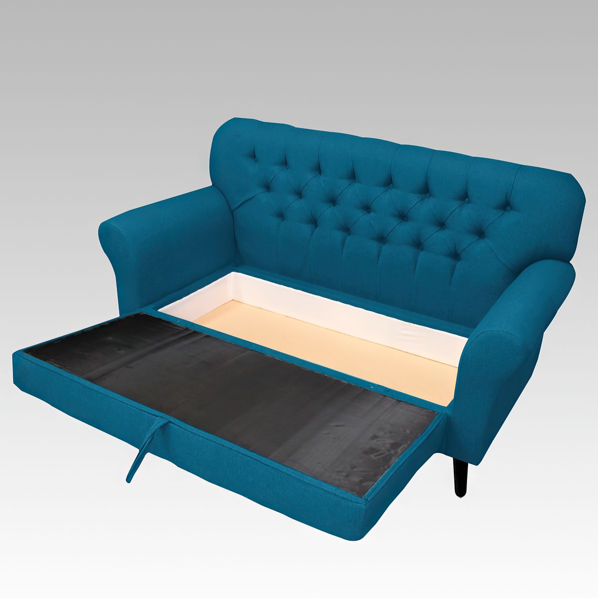GENERICO - Sofá Baúl 2 Cuerpos Estilo Capitoné Hamburgo Lite - Azul