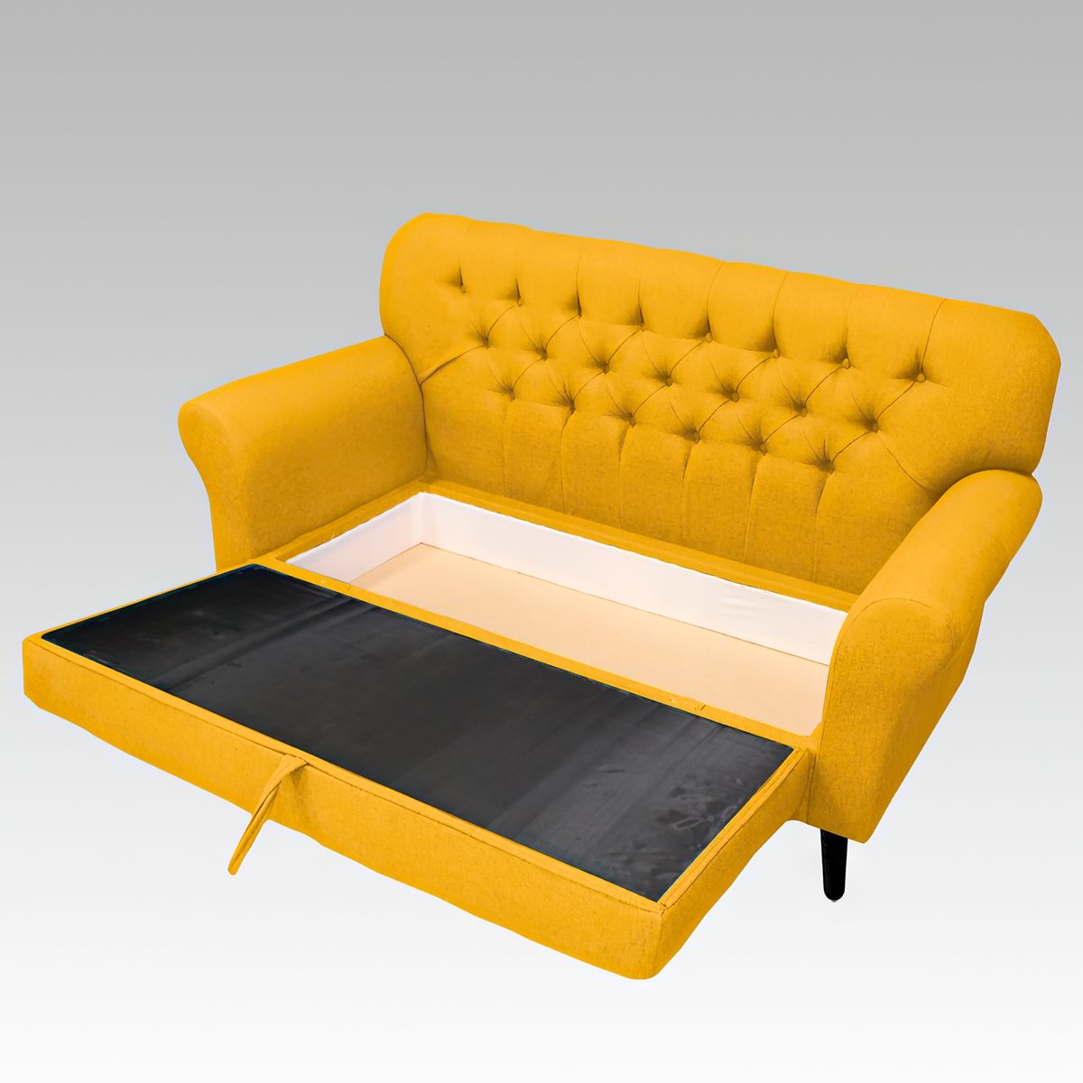 GENERICO - Sofá Baúl 2 Cuerpos Estilo Capitoné Hamburgo Lite - Amarillo