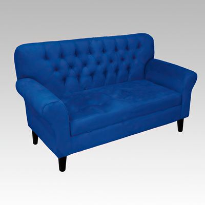 Imagen 2 del producto Sofá Baúl 2 Cuerpos Estilo Capitoné Berlín Lite - Azul