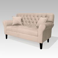 Sofá Baúl 2 Cuerpos Estilo Capitoné Berlín Lite - Beige