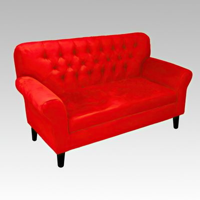 Imagen 2 del producto Sofá Baúl 2 Cuerpos Estilo Capitoné Berlín Lite - Rojo