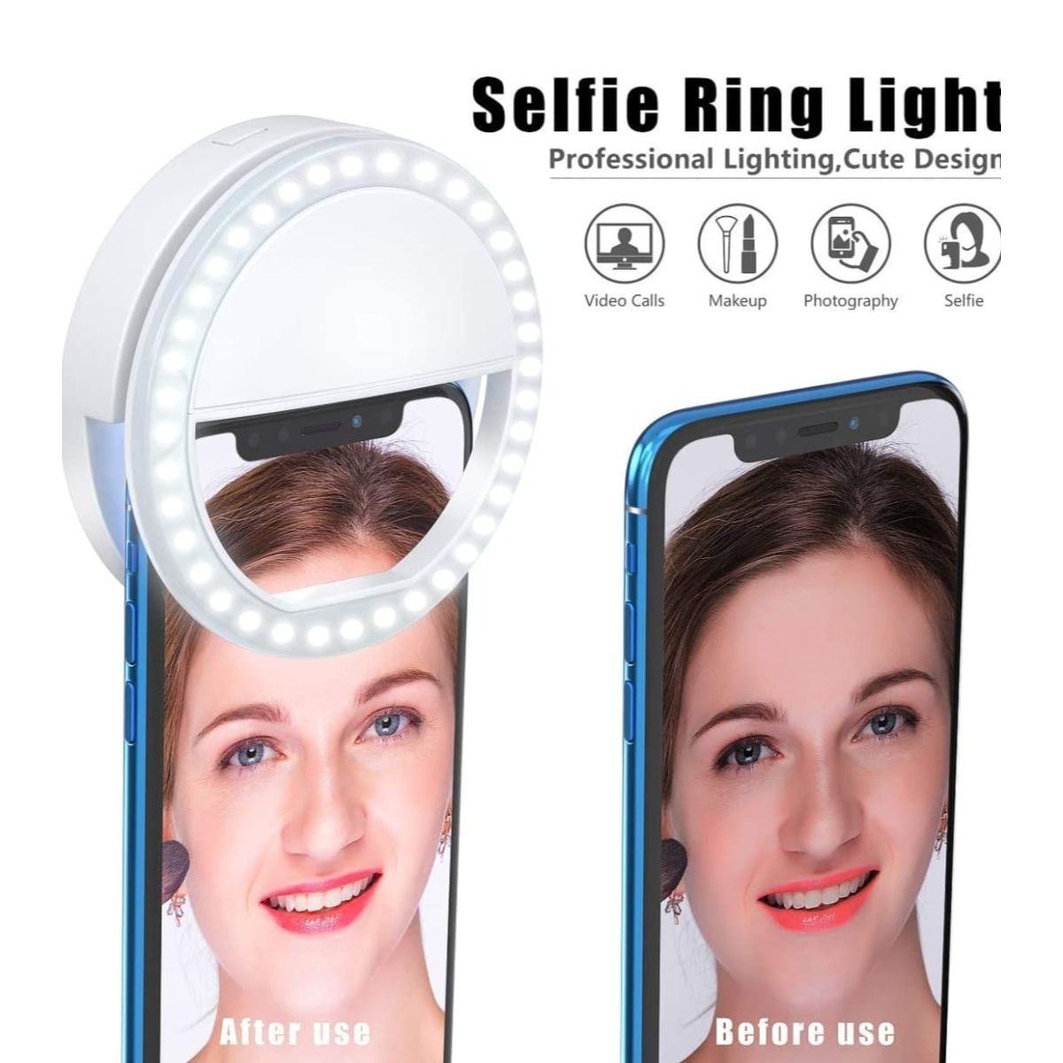 GENERICO - Aro luz led para selfie