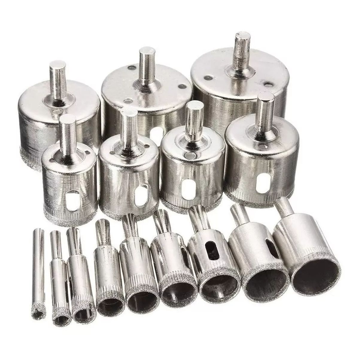 KUANGYE - Brocas Copa Para Cerámicos Mármol Vidrio Piedra 16pcs 6-50mm