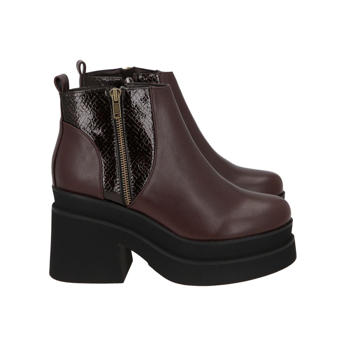 POLICE - Botin Mujer Burdeo Plataforma Yoice  Police