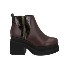 POLICE - Botin Mujer Burdeo Plataforma Yoice