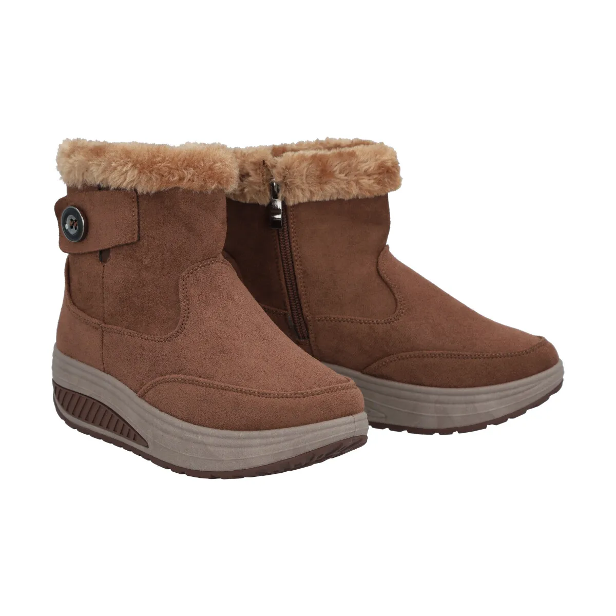 POLICE - Botin Mujer Café con Chiporro Sole Police