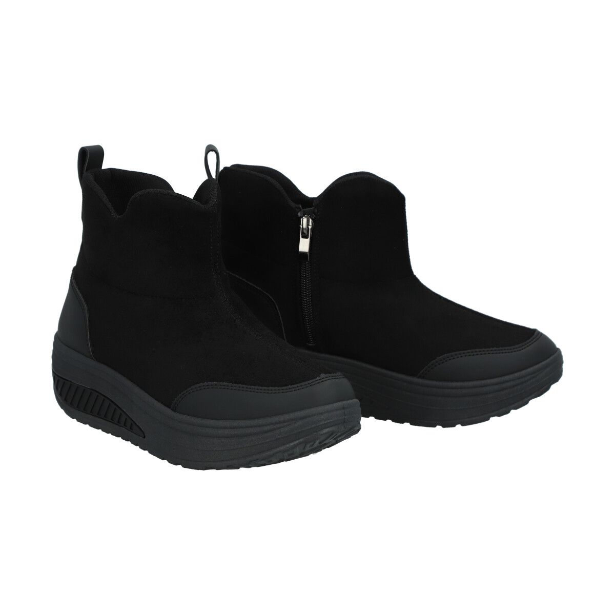 POLICE - Botin Mujer Negro Plataforma Sole Police