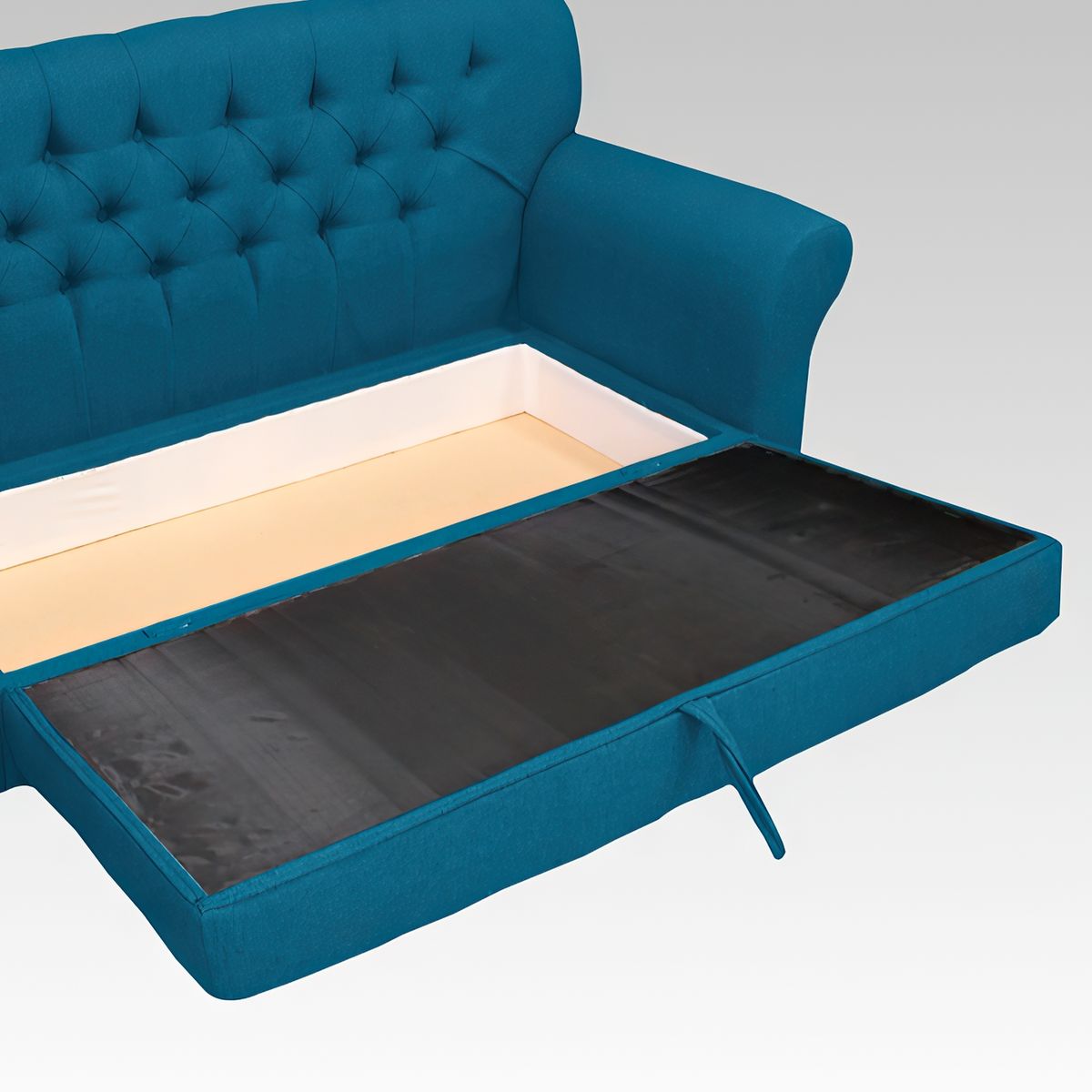 GENERICO - Sofá Baúl 2 Cuerpos Estilo Capitoné Hamburgo - Azul