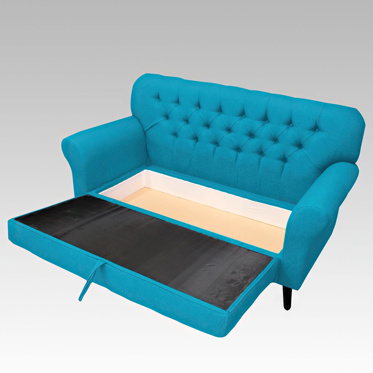 GENERICO - Sofá Baúl 2 Cuerpos Estilo Capitoné Hamburgo Lite - Turquesa