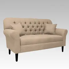 GENERICO - Sofá Baúl 2 Cuerpos Estilo Capitoné Hamburgo Lite - Beige