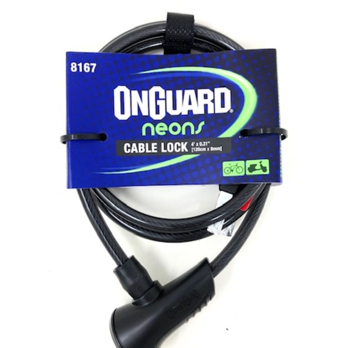 ONGUARD - Candado On Guard C/Llave 120 x 8mm Negro ONGUARD