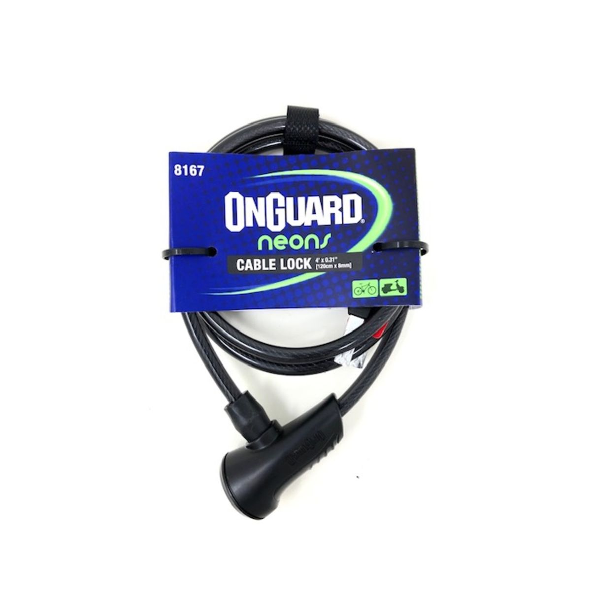 ONGUARD - Candado On Guard C/Llave 120 x 8mm Negro ONGUARD