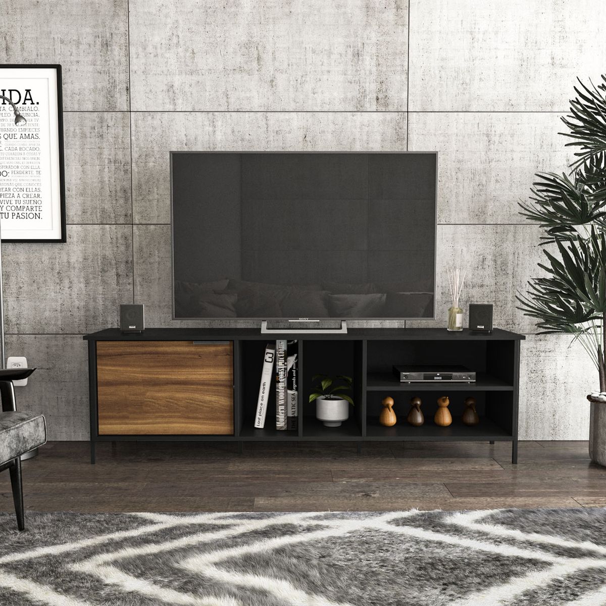 AMUV - Rack TV Onix 48X160X35