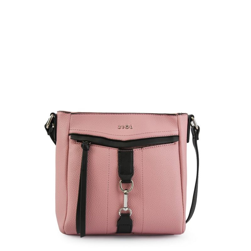 ZIOL - Cartera bandolera mediana bodrum rosado