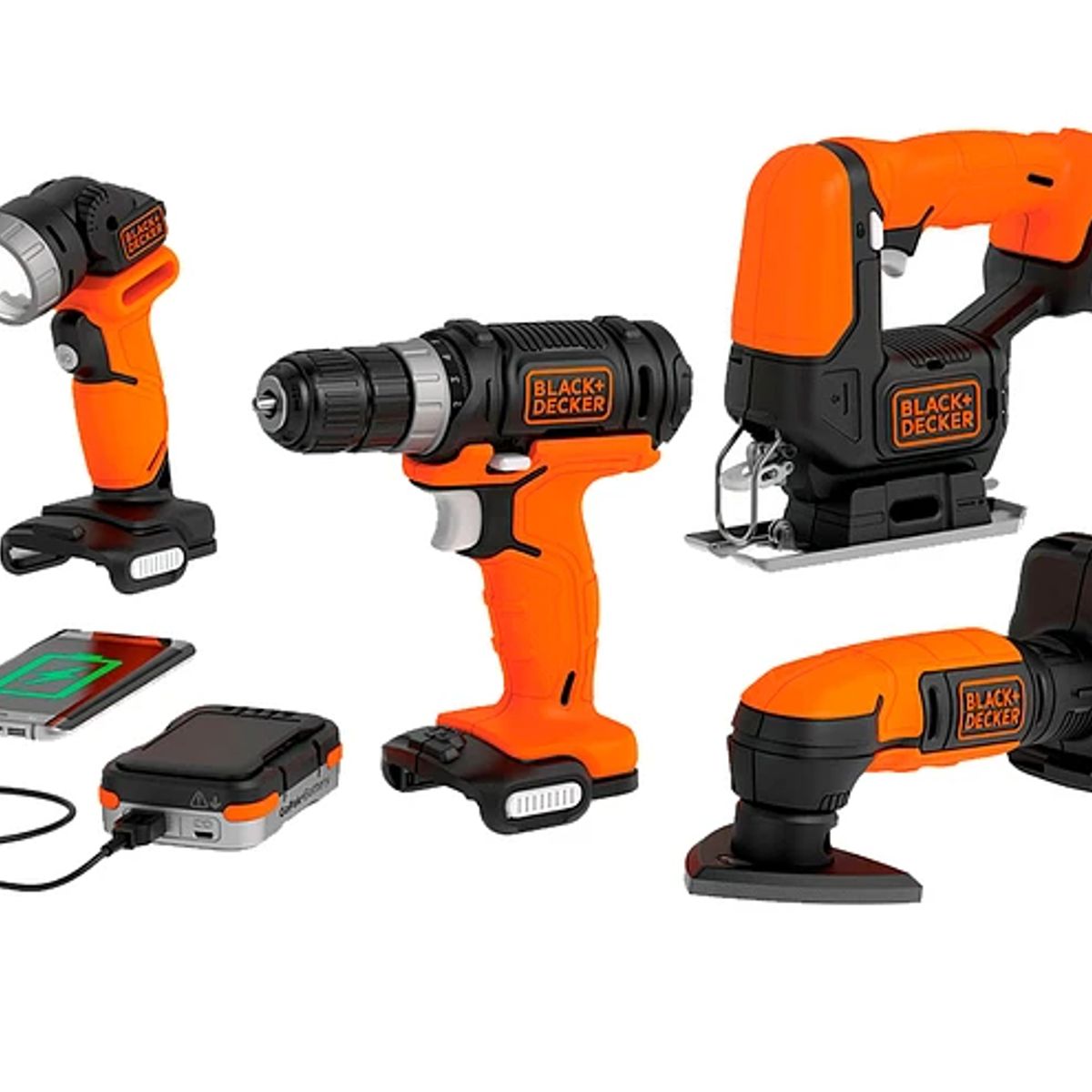 BLACK+DECKER - Kit Gopack 4 Htas Eléctricas 12v Black+decker Bdck502c1-b3.