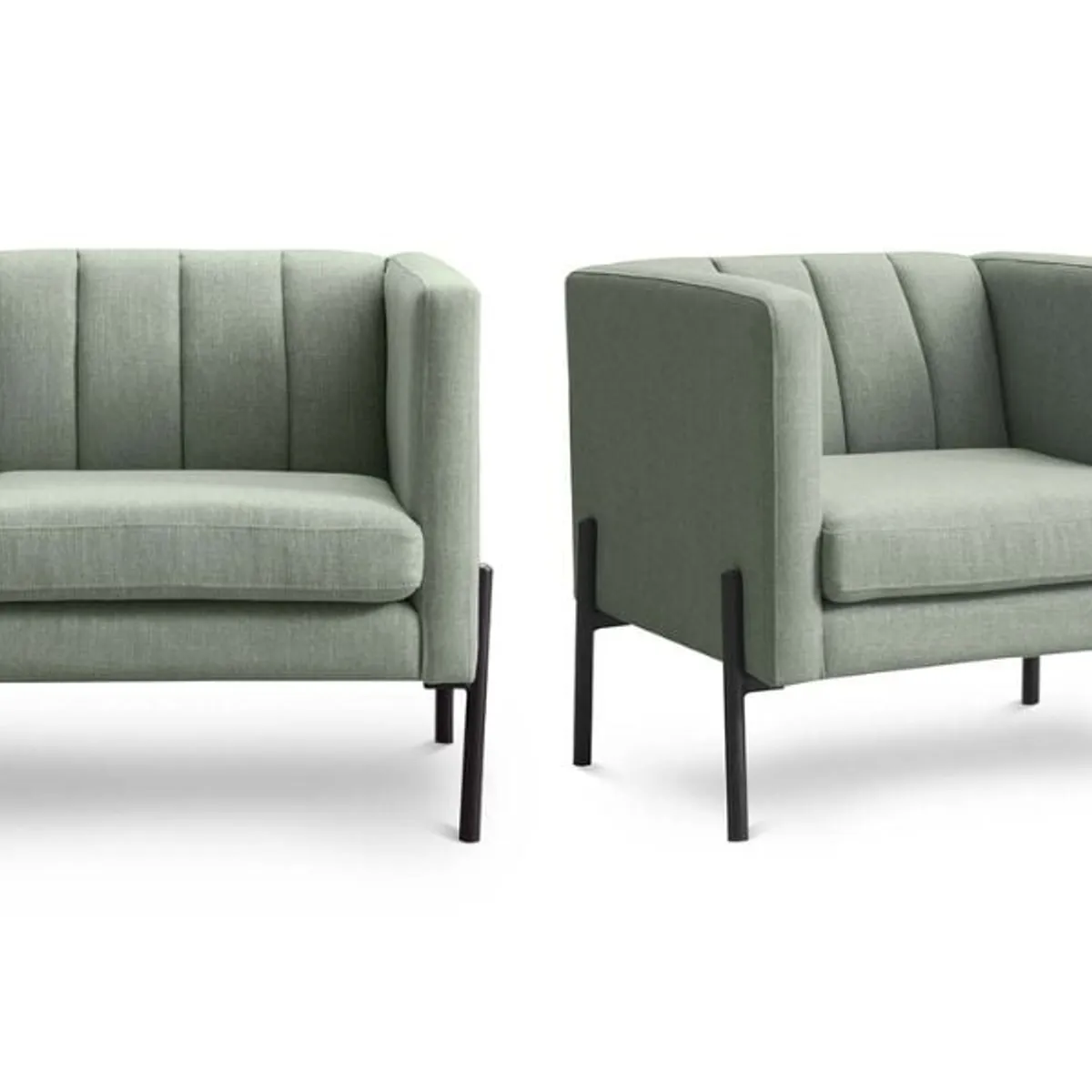 ROSEN - Set 2 Poltronas Rosen Drolet Tela Jade