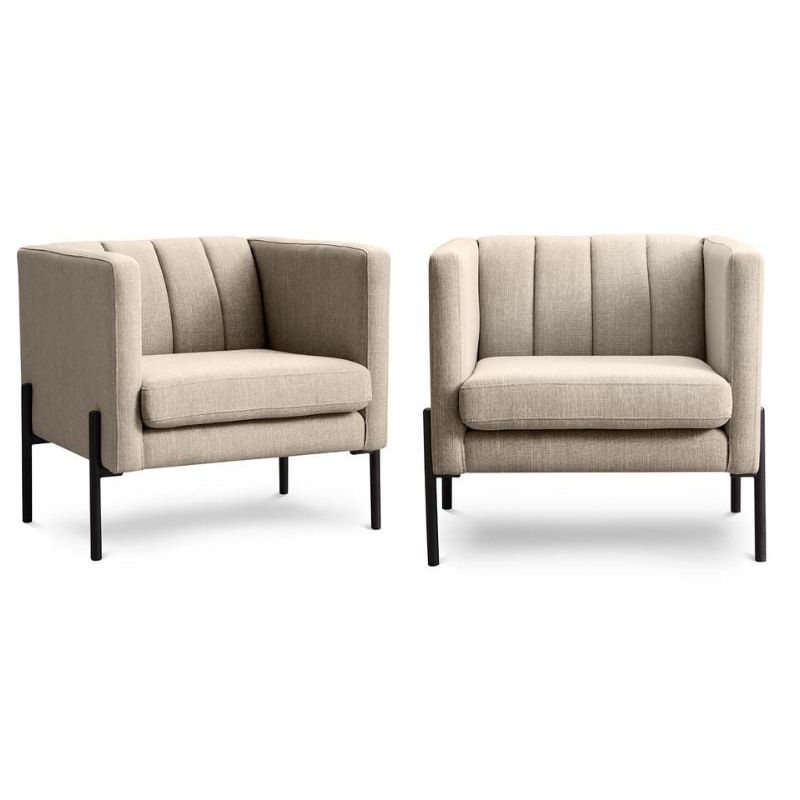 ROSEN - Set 2 Poltronas Rosen Drolet Tela Arena