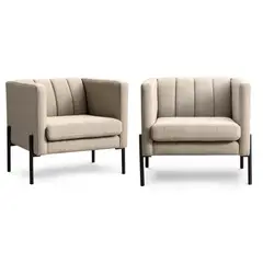 ROSEN - Set 2 Poltronas Drolet Tela Arena