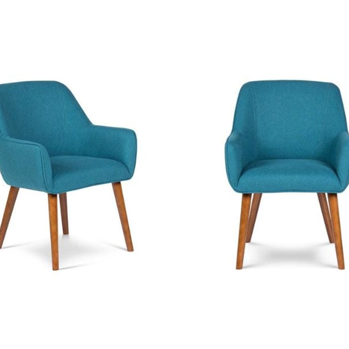 ROSEN - Set 2 Poltronas Rosen Matilda Tela Azul