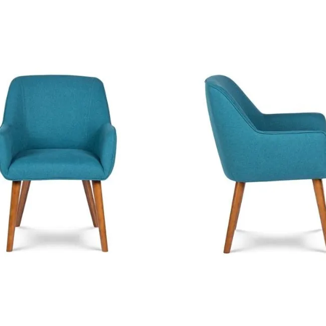 ROSEN - Set 2 Poltronas Rosen Matilda Tela Azul