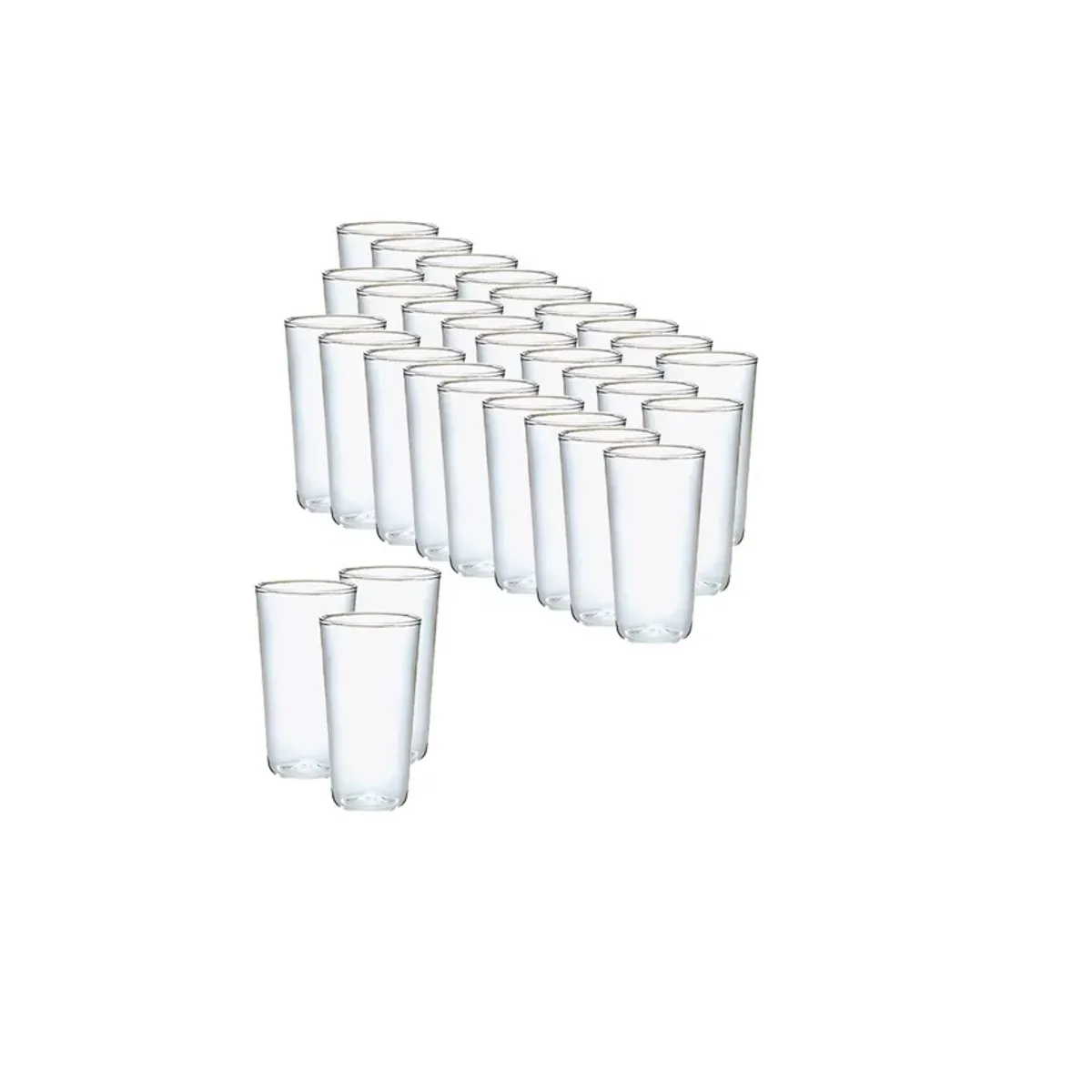 PASTELERIUS - 30 Set Vasos Desechables Vasos Reutilizables Vasos Cerveceros Vaso Plastico Vasos Acrilicos 300ml