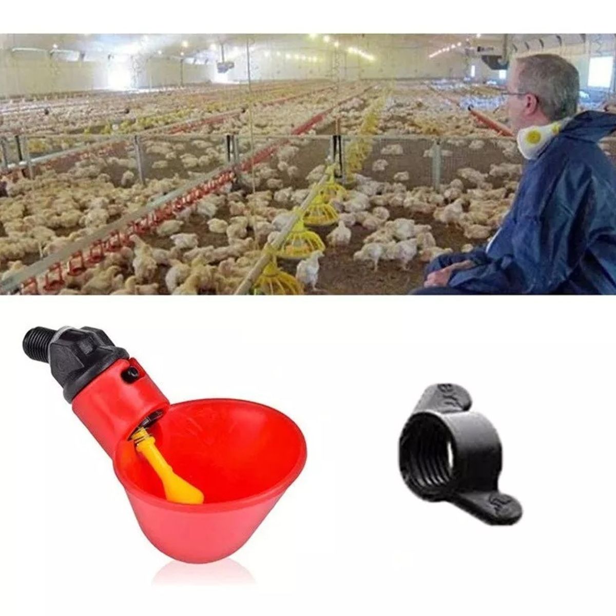 GENERICO - Bebedero Avicola Gallina Aves Pajaros 24un