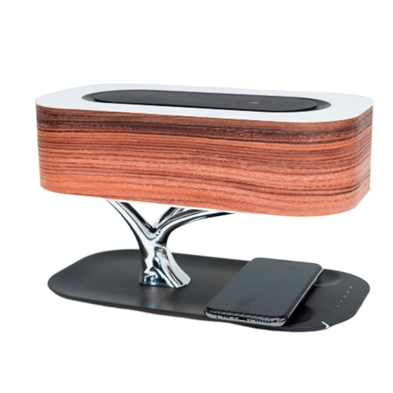 GENERICO - Lampara de Mesa con Carga Inalámbrica Parlante Bluetooth CR02