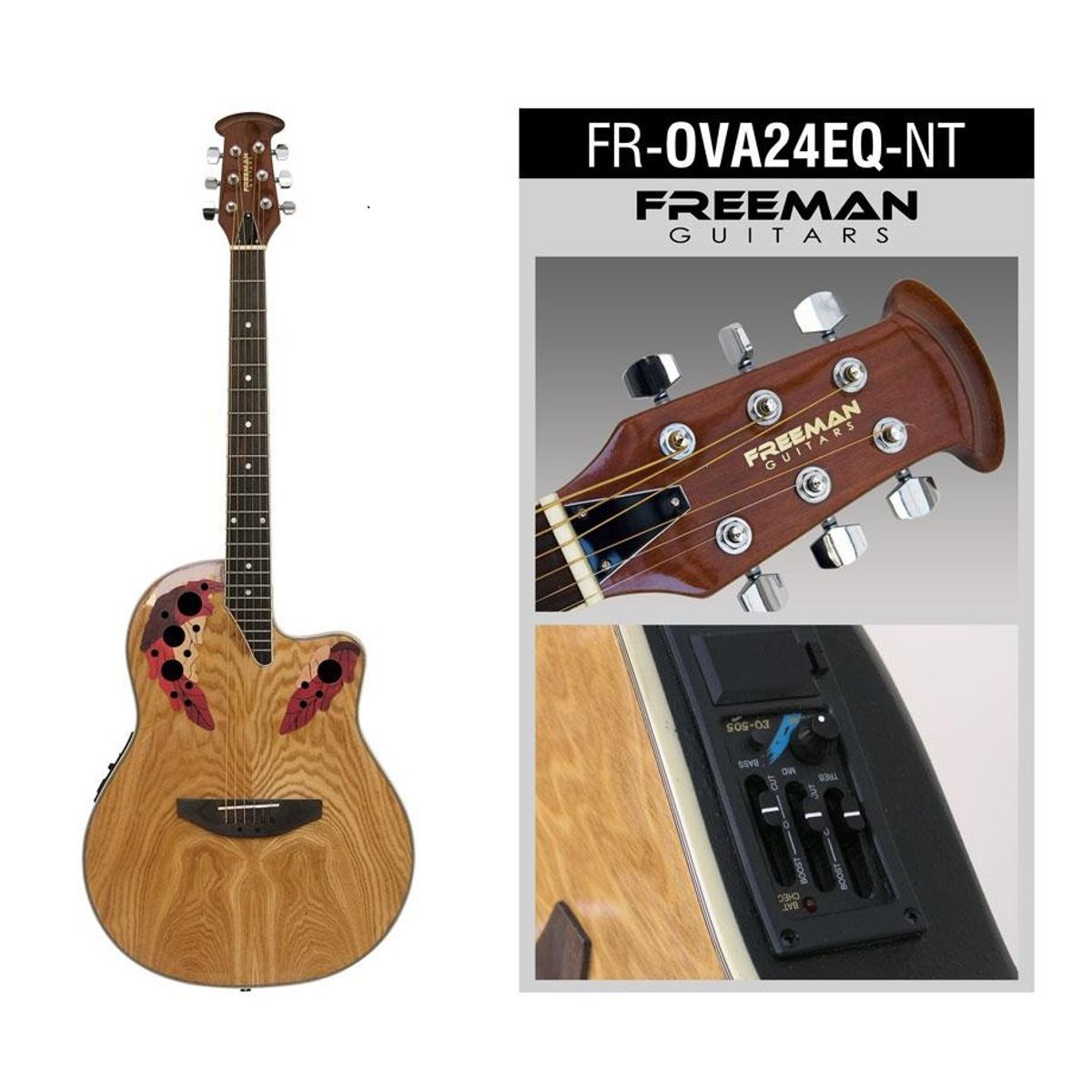 FREEMAN - FROVA24EQ NT GUITARRA E/A METAL FREEMAN FREEMAN.