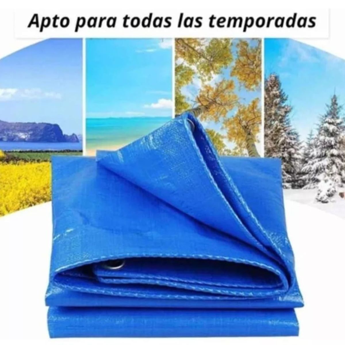 GENERICO - Carpa Impermeable 10x12 Azul - Lona Filtro Uv