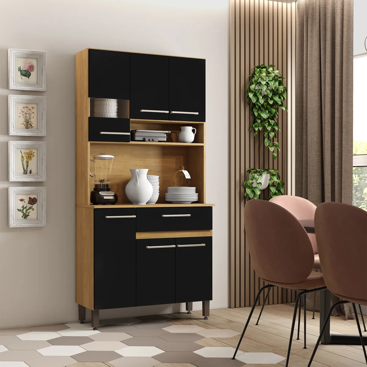 AMUV - Kit cocina 6 puertas 1 cajón Florencia 189X90X39