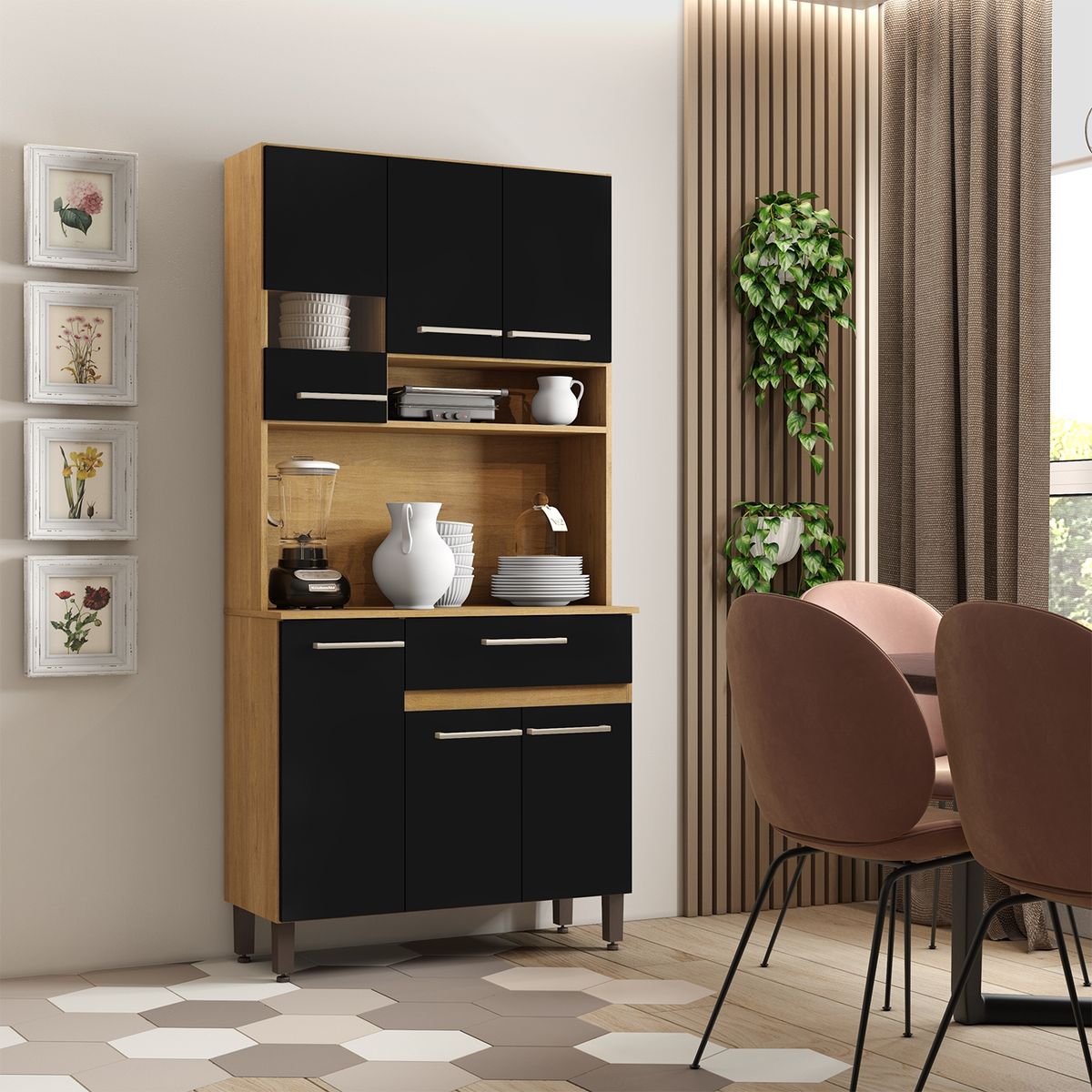 AMUV - Kit cocina 6 puertas 1 cajón Florencia 189X90X39