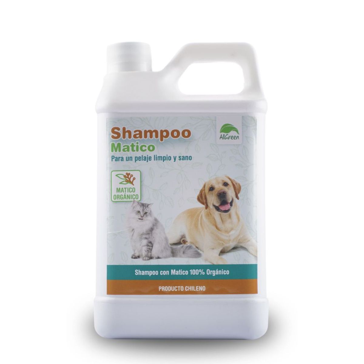 ALL GREEN - Shampoo De Matico Orgánico 1 Litro Allgreen Mascotas