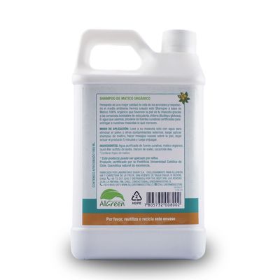 Imagen 2 del producto Shampoo De Matico Orgánico 1 Litro Allgreen Mascotas