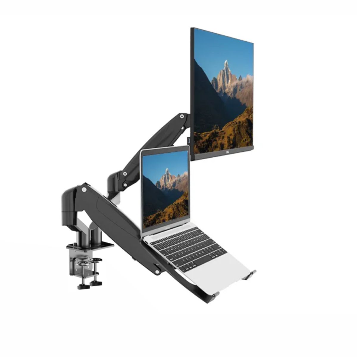 OEM - Soporte para Doble Monitor y Notebook 10″- 32″ uso escritorio