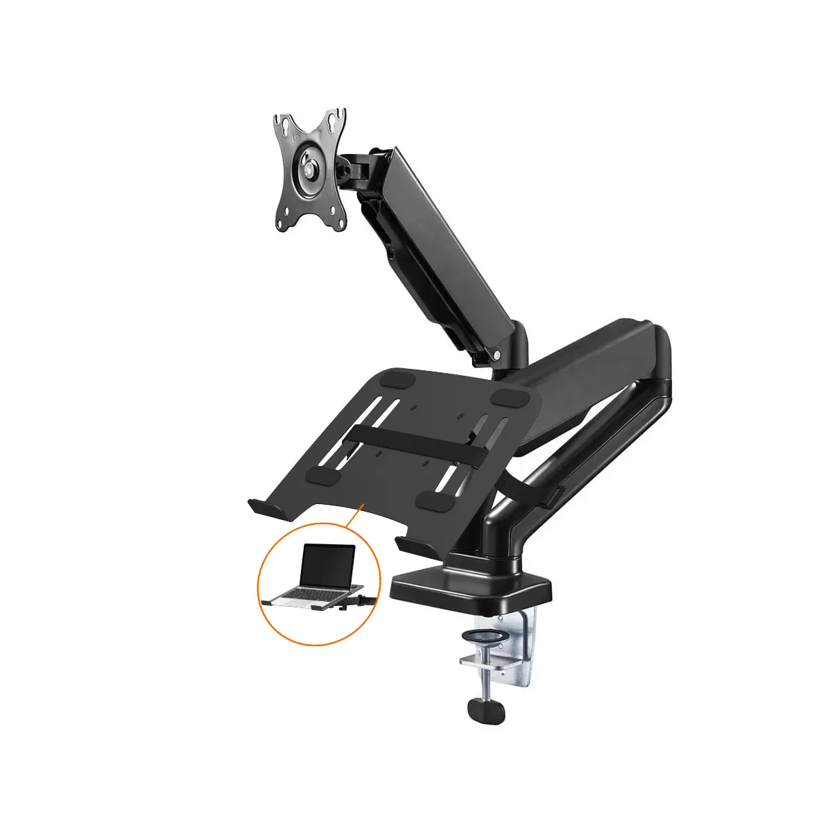 OEM - Soporte para Doble Monitor y Notebook 10″- 32″ uso escritorio