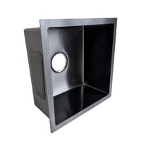 Lavaplatos 39x36 Deluxe Negro Bajo O Sobre Cubierta