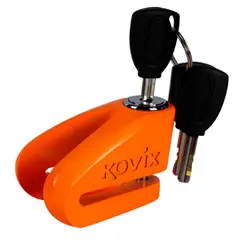 KOVIX - Candado disco moto kvz1 naranjo fluor pasador 6mm