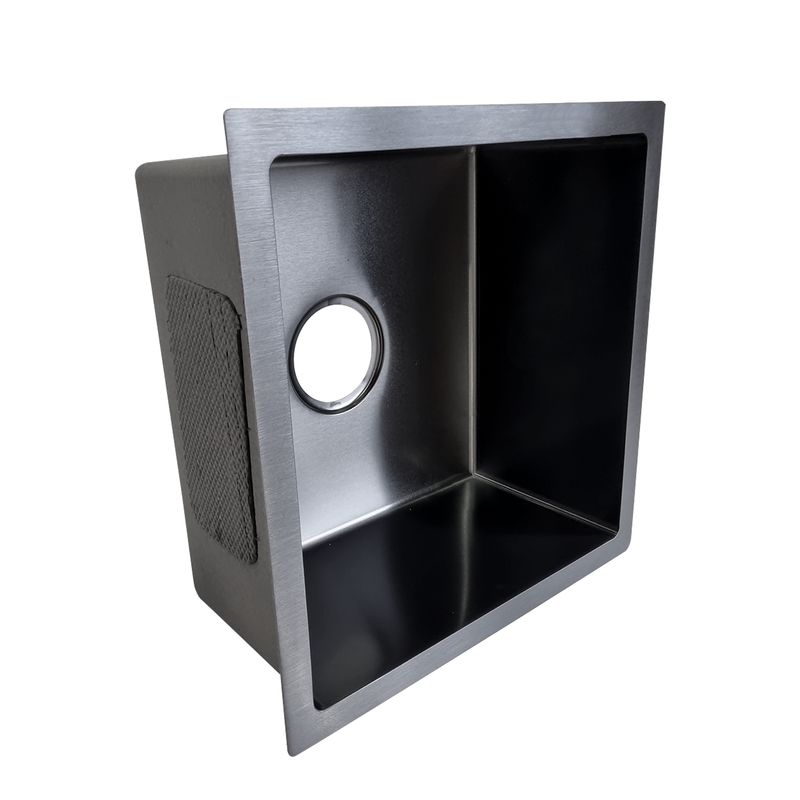 MODERN SPACE - Lavaplatos 43x39 Deluxe Negro Bajo O Sobre Cubierta