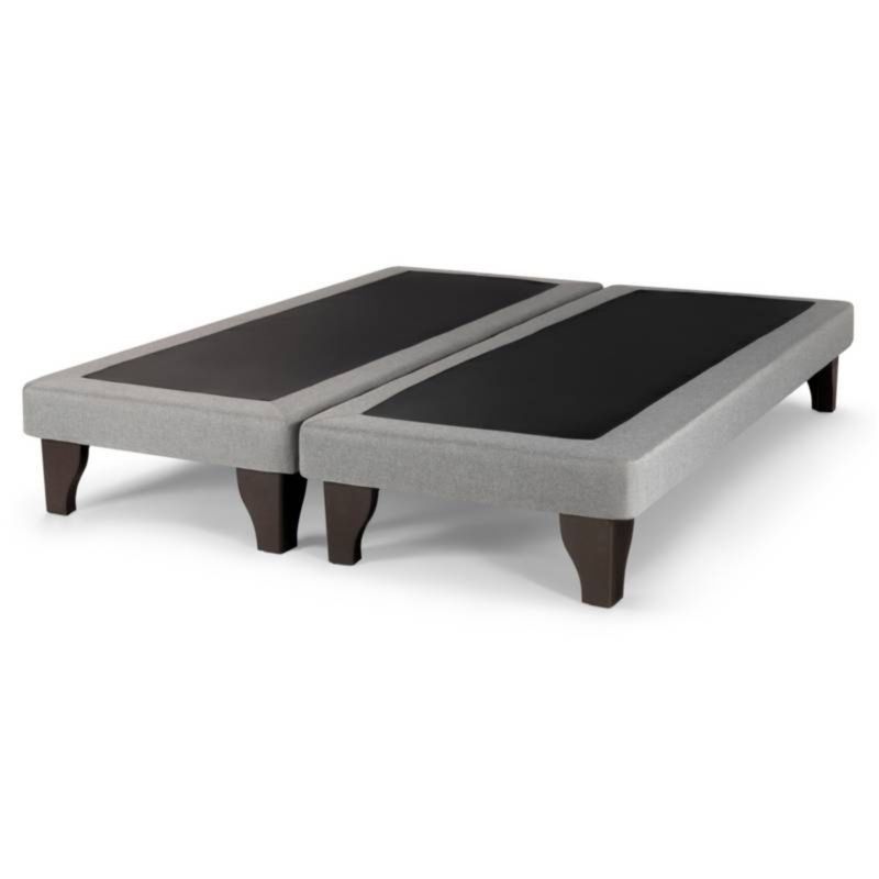 DULCES SUEÑOS - Base De Cama Europea Gris Claro Lino 2 Plazas 150X200cm
