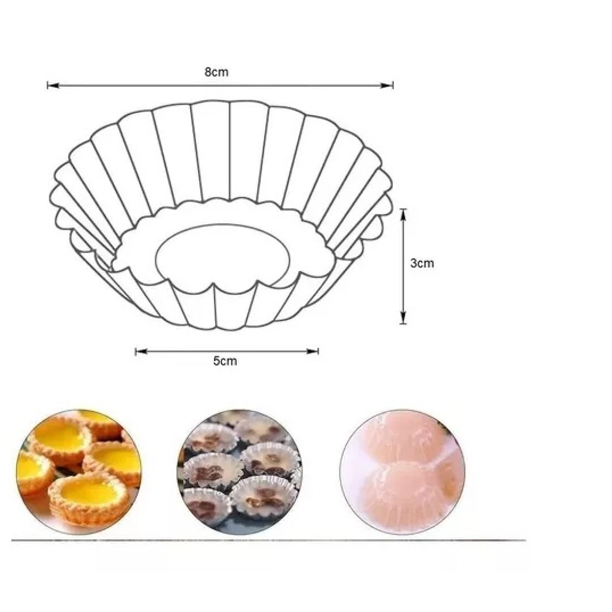Pasteleria - Pack 12 Molde Mini Tartaleta molde Tarta Moldes Para Reposteria tarta