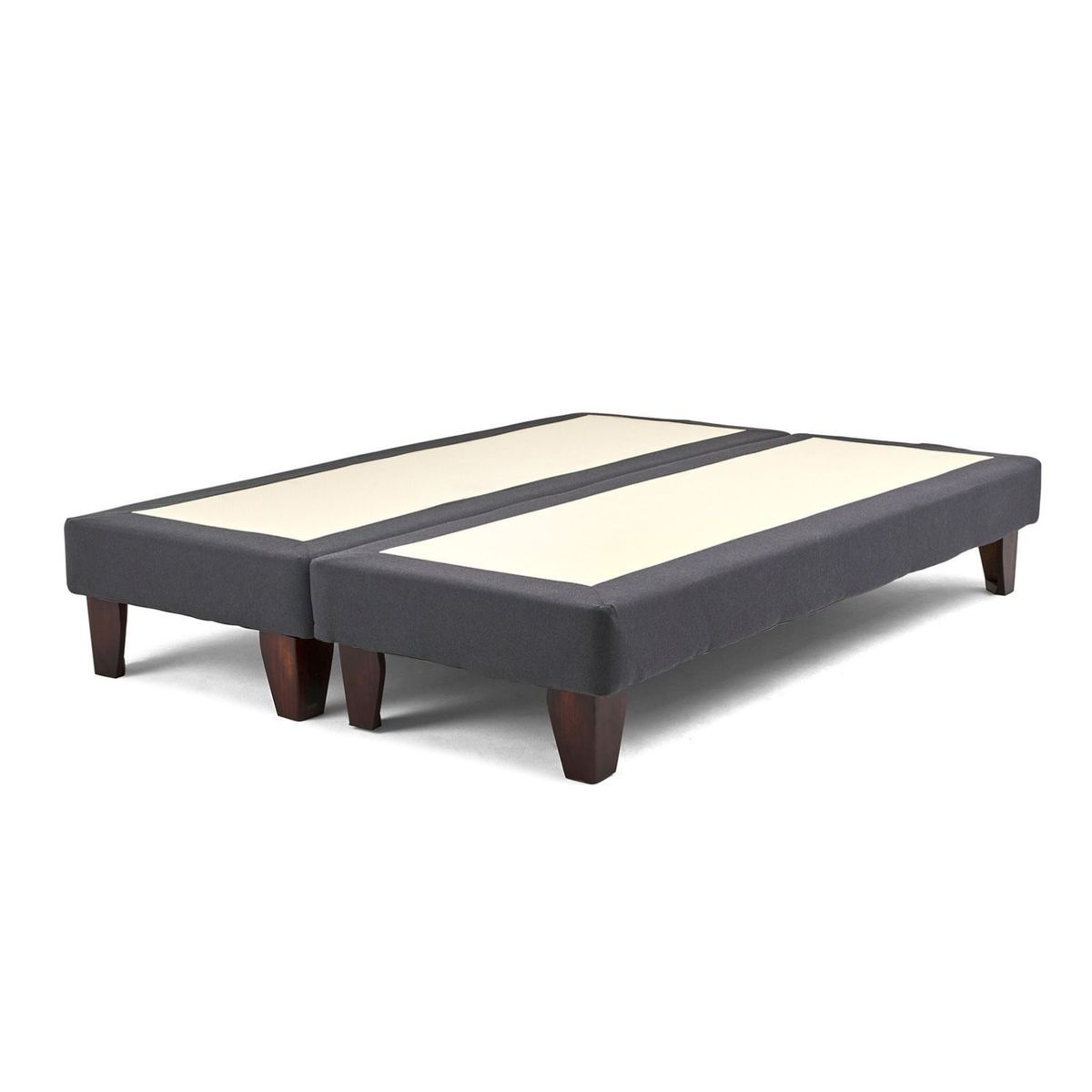 DULCES SUEÑOS - Base De Cama Europea Gris Oscuro Felpa King