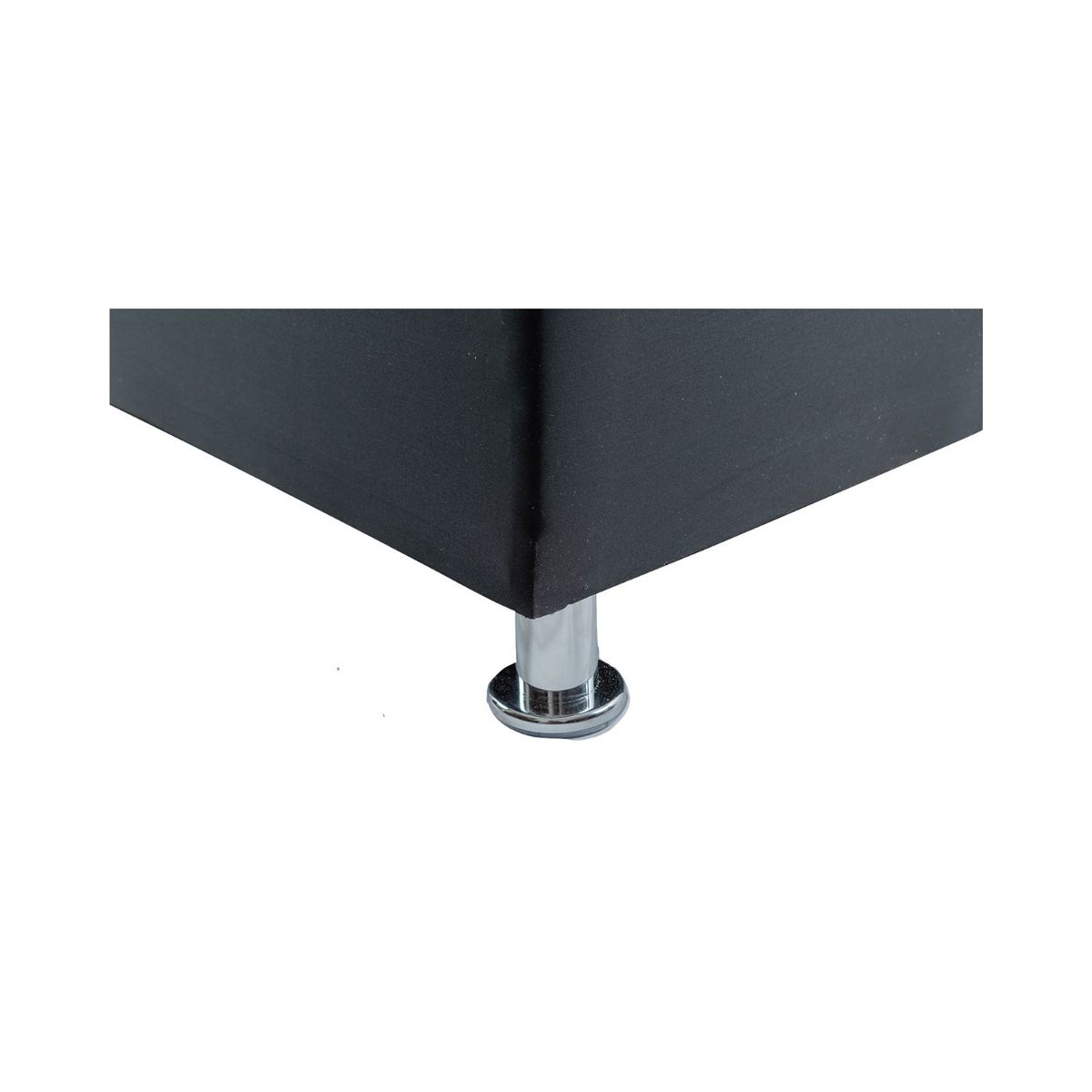 MUEBLES HVM - Base HVM Americana Negra Dividida 2 Plazas Pata Metalica