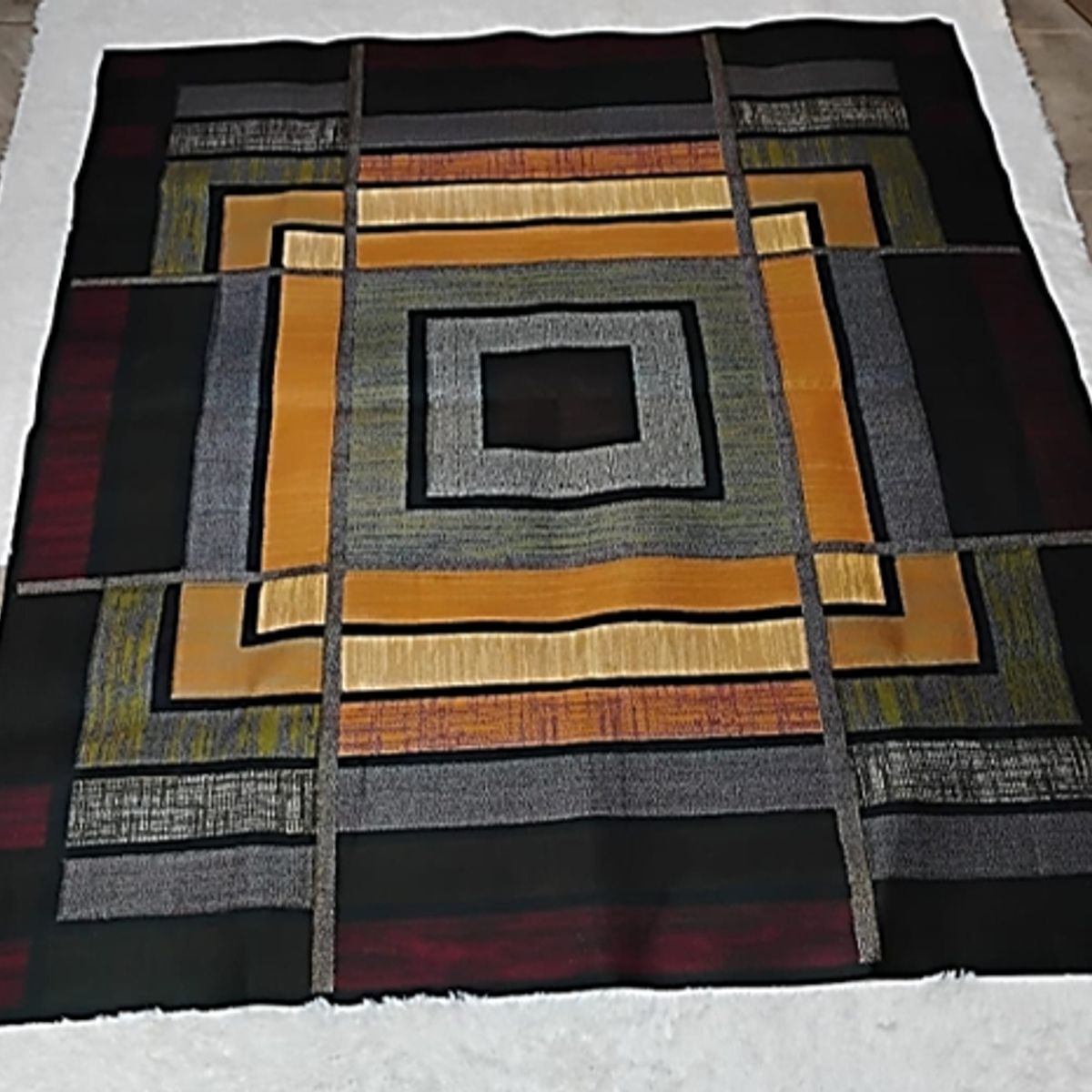 GENERICO - ALFOMBRA VERDE ESPIRAL PARA LIVING DISEÑO 3D 200X240 MARIA