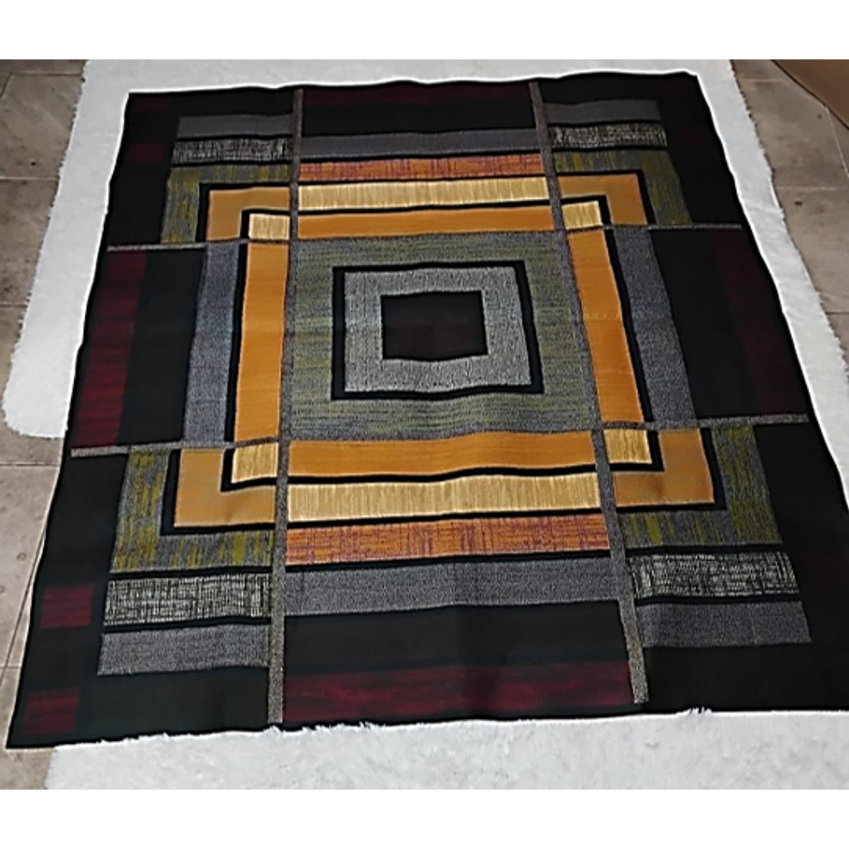 GENERICO - ALFOMBRA VERDE ESPIRAL PARA LIVING DISEÑO 3D 200X240 MARIA