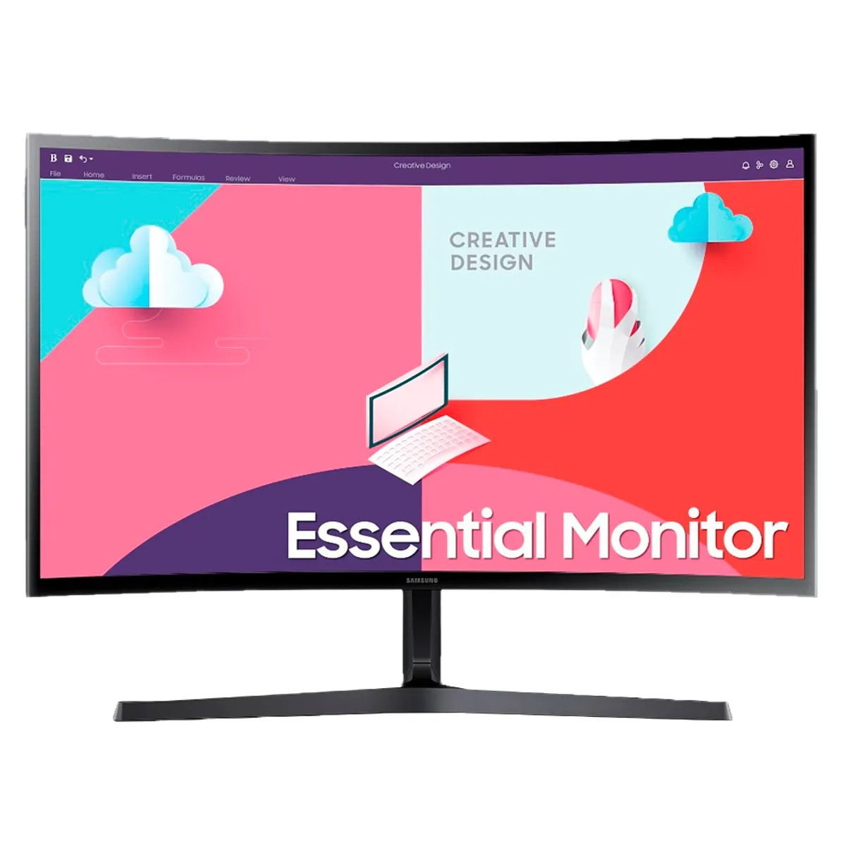 SAMSUNG - Monitor Samsung Monitor Curvo de 24” FHD LS24C366EALXZS
