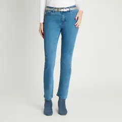 LORENZO DI PONTTI - Jeans Slim Push Up 5 Bolsillos Con Cinturon